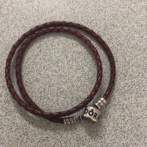 Original Pandora double bracelet in red!!!